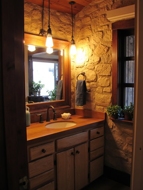 rustic lights for cozy ambiance