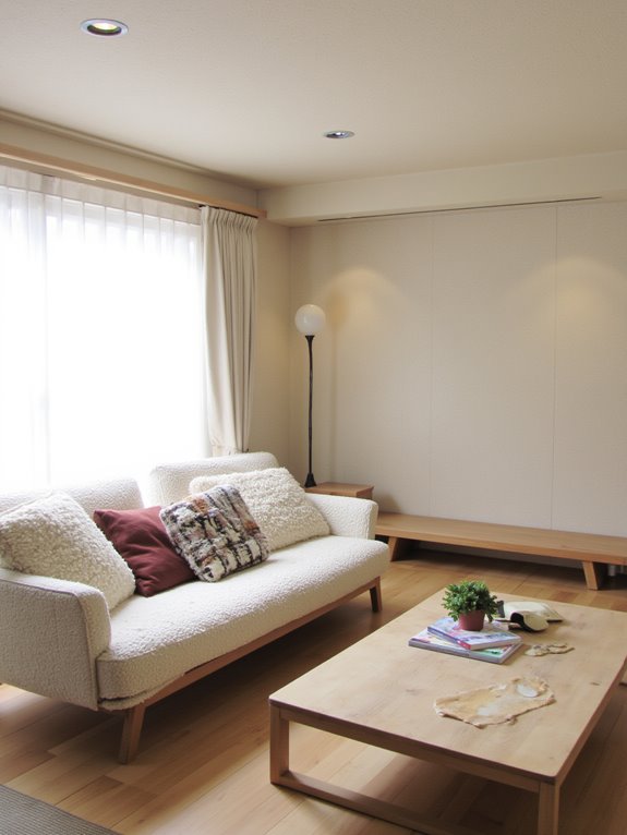 seamless japandi recessed lighting