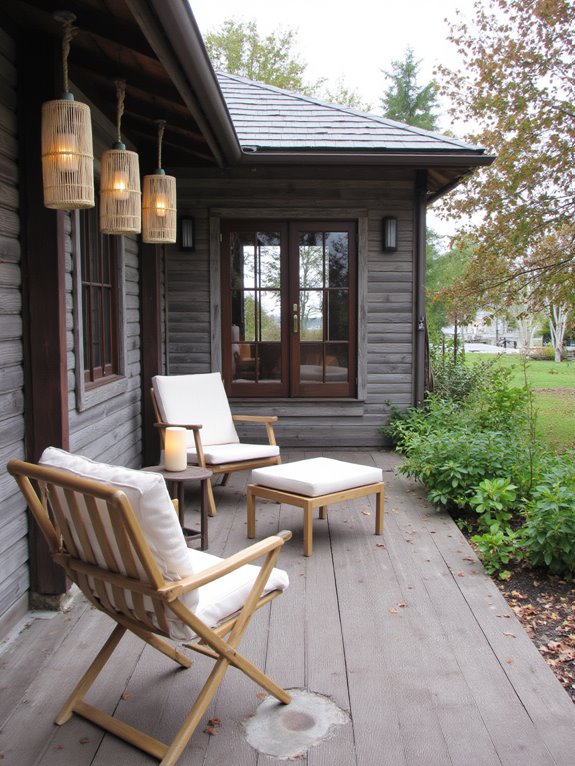 serene japandi outdoor lighting