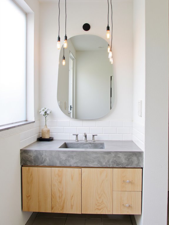 sleek geometric pendant lights