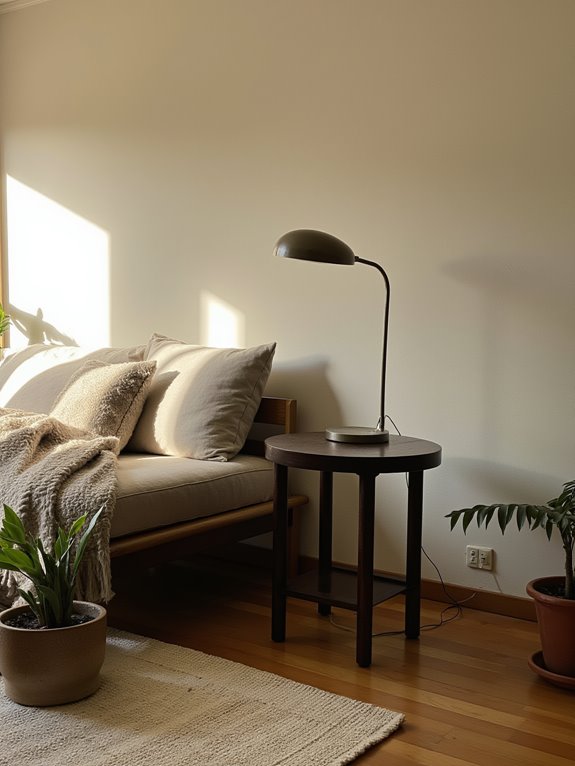 sleek metal enhances japandi decor