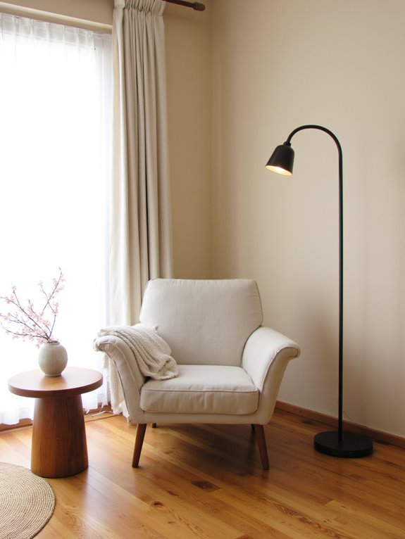 sleek metal floor lamps