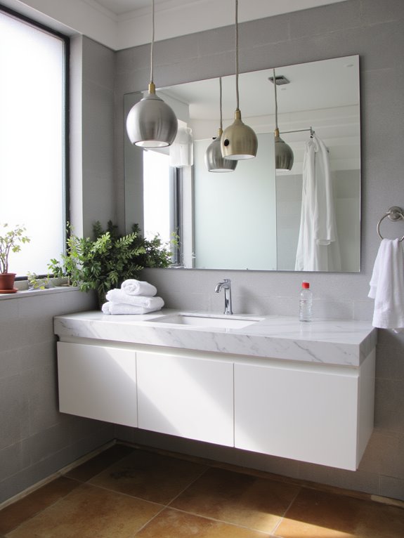 sleek metal pendant lighting