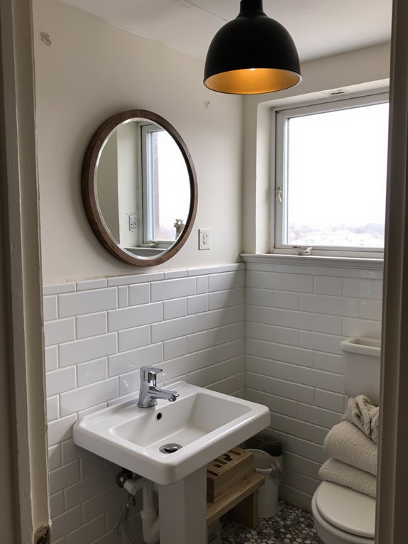 sleek modern bathroom lighting