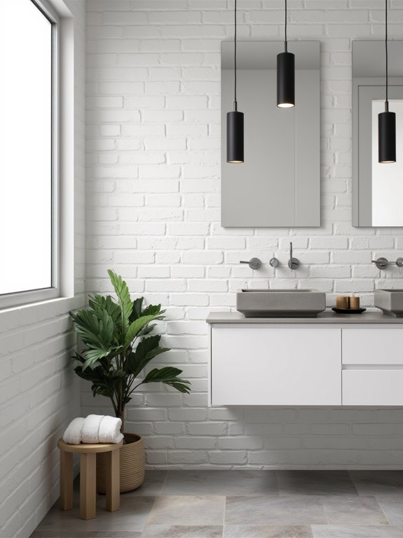 sleek modern bathroom lighting