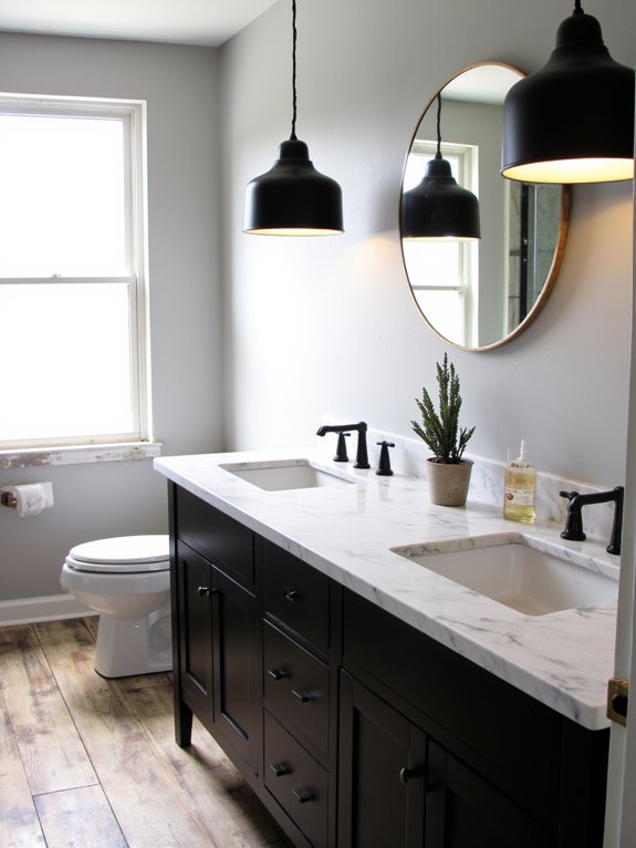 statement lighting for bathrooms