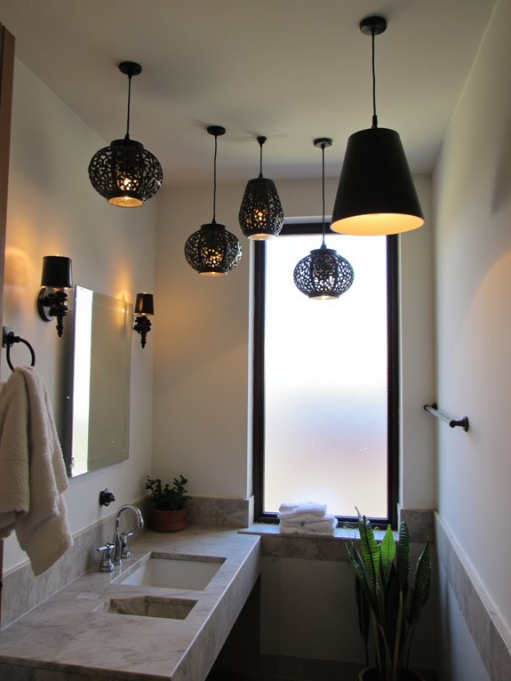 striking black pendant shades