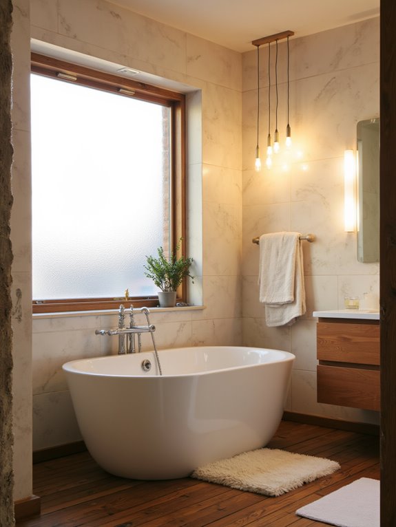 stylish energy efficient bathroom lighting