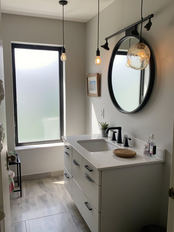 stylish focused bathroom lighting