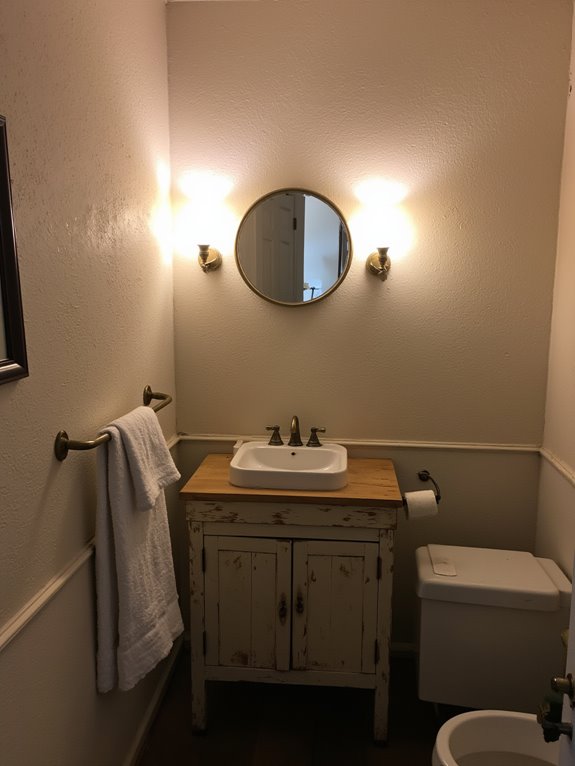 stylish space saving bathroom lighting