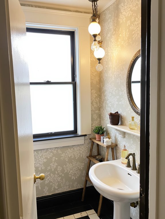 transformative powder room lighting