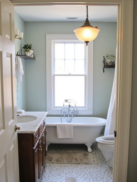 transformative warm bathroom lighting