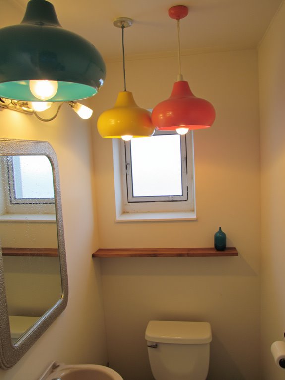 vibrant colored pendant lighting