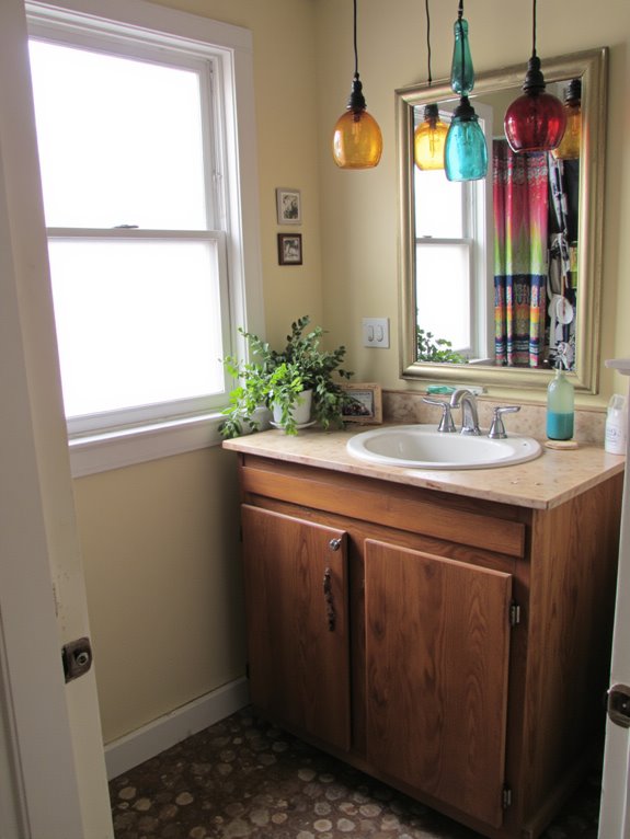 vibrant colorful glass pendants