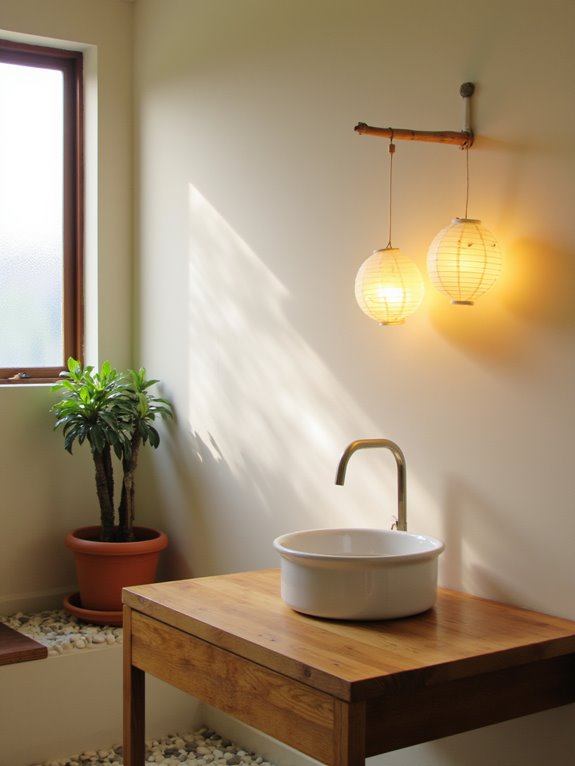 warm inviting bathroom ambiance
