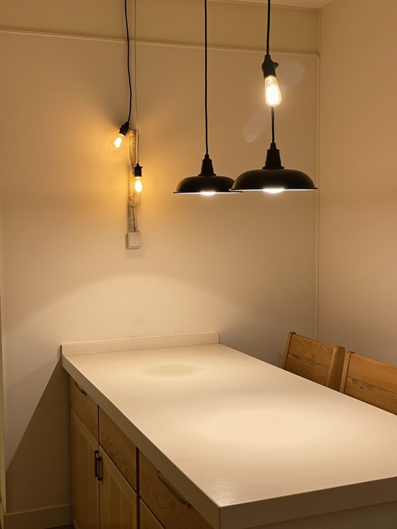 warm inviting kitchen lighting