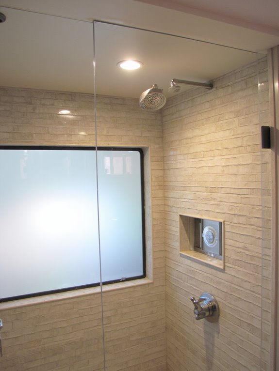 waterproof fixtures enhance showers