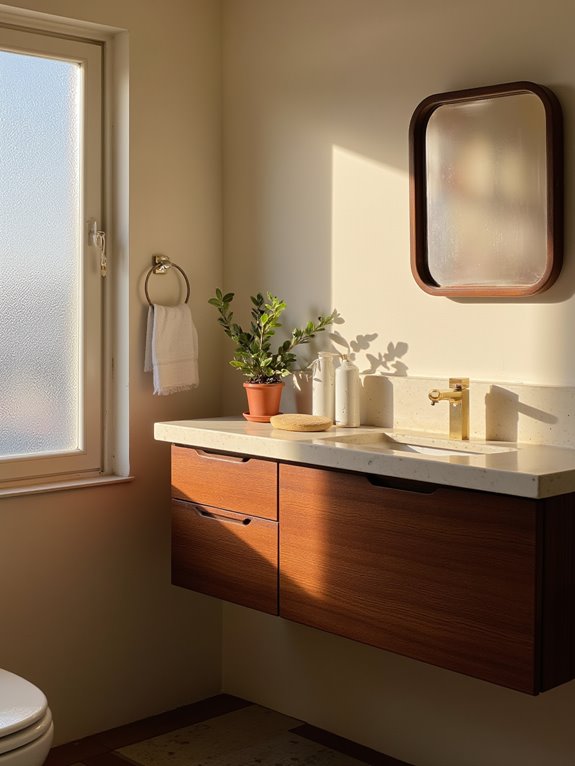 wooden fixtures enhance warmth