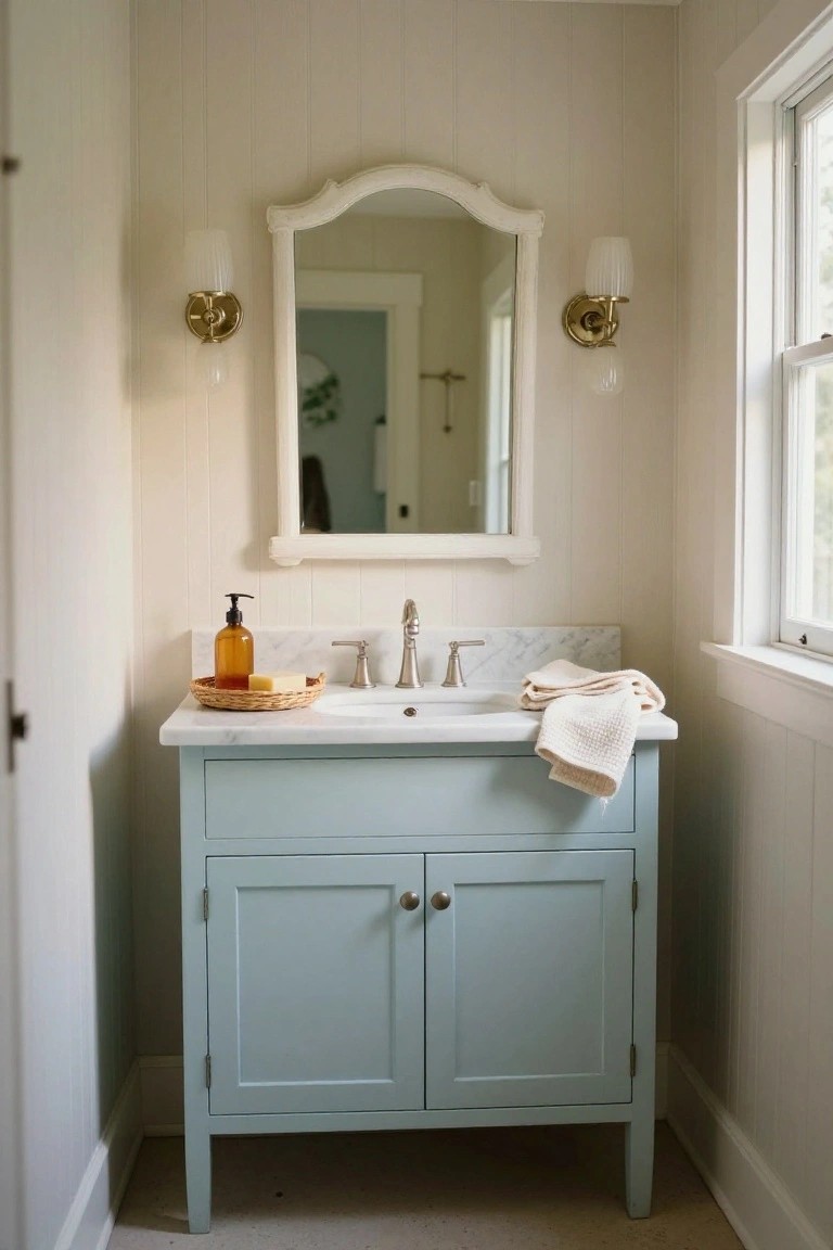 Symmetrical Sconces Light Small Vanities