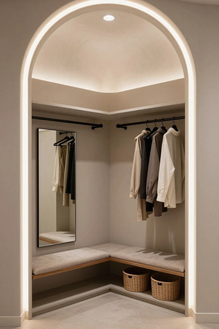 Arched Ceilings with LED Edge Lighting