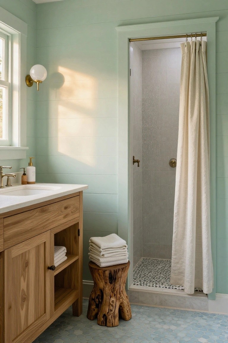 Globe Sconces for Soft Bathroom Light