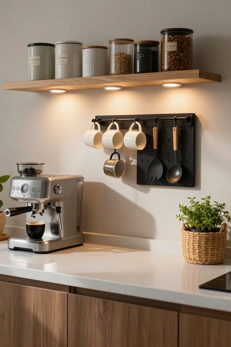 Puck Lights Under Kitchen Shelves