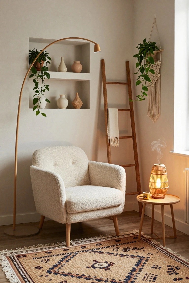 Layered Lamps Light Up a Cozy Corner
