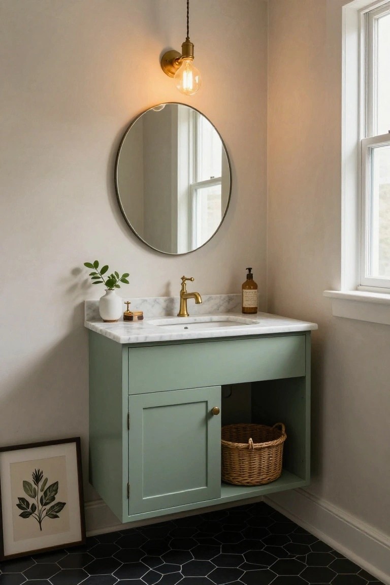 Brass Sconce for Soft Bathroom Light